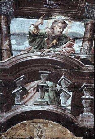 Heilige Dreifaltigkeit, Teufelssturz, Propheten und Heilige in Scheinarchitektur