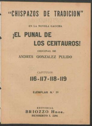 1934002900: Capitulos 116 - 119