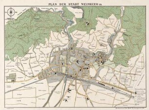 Plan der Stadt Weinheim i. B.