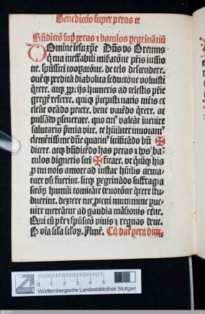 Benedictio super peras et baculos peregrinantium