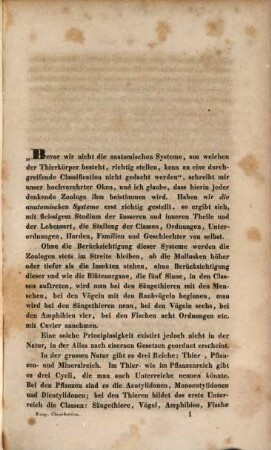 Classification der Säugethiere und Vögel