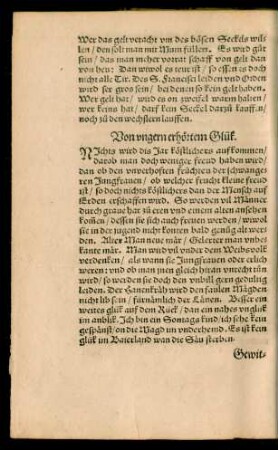 Von ungern erhörtem Glük.