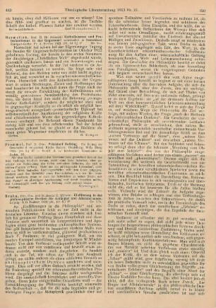 449 [Rezension] Hermelink, Heinrich, Katholizismus und Protestantismus in der Gegenwart vornehmlich in Deutschland
