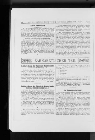 Reichsverband der Zahnärzte Deutschlands.