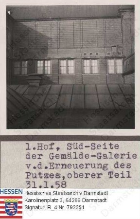 Darmstadt, Hessisches Landesmuseum / Bild 1 bis 4: Ansichten von den Hof-Innenseiten