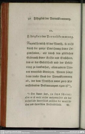 10. Fähigkeit der Vervollkommung