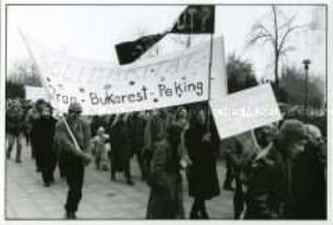 Demonstration des Künstlerverbandes