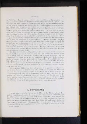 II. Befruchtung.