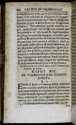 Caput XVII. De Vulnerum Jesu Christi Effectu.