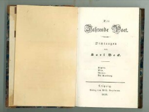 Der fahrende Poet. Dichtungen