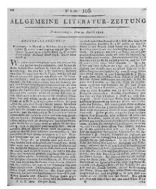 Neuestes theologisches Journal. Bd. 5-8. Hrsg. v. J. P. Gabler. Nürnberg: Monath und Kußler [s.a.] Vorg.: Neues theologisches Journal