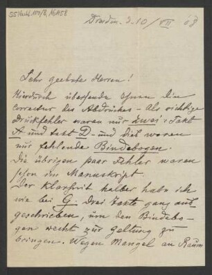 Brief an B. Schott's Söhne : 10.07.1908
