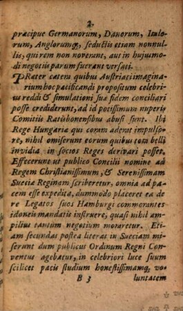 Literae sive declaratio Regis Hungariae ad Regem Daniae super Tractatu praeliminarium Hamburgi concluso