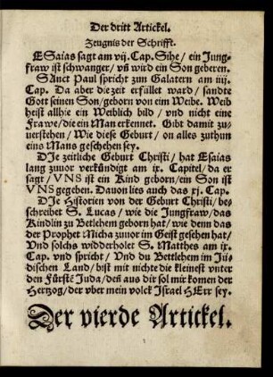 Der vierde Artickel.
