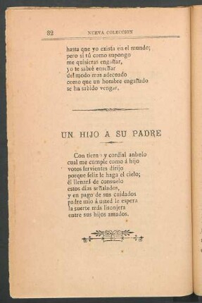 Un hijo á su padre