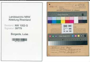 Entnazifizierung Luise Borgards, geb. 09.09.1913 (Friseuse)