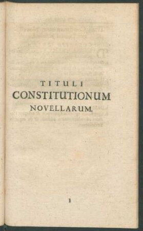 Tituli Constitutionum Novellarum.