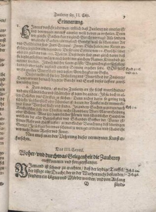 Das III. Capitel. Woher/ vnd durchwas Gelegenheit die Zauberey auffkommen vnd fortgepflantzet.