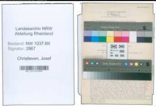 Entnazifizierung Josef Christleven , geb. 23.02.1888 (Hausmeister)