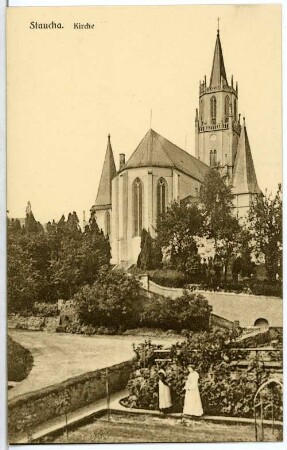 Staucha. Blick zur Kirche