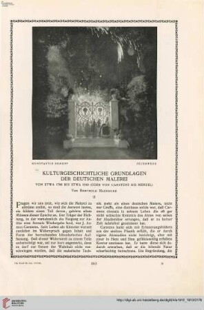 28: Kulturgeschichtliche Grundlagen der deutschen Malerei, [2] : von etwa 1780 bis etwa 1840 (oder von Carstens bis Menzel)