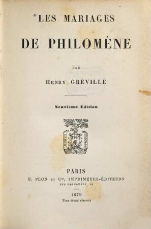 Les mariages de Philomène