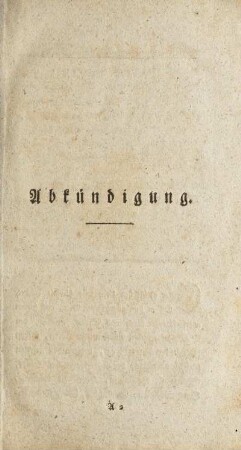 Ankündigung