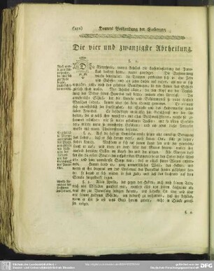 Die vier und zwanzigste Abtheilung