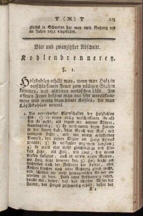 Vier und zwanzigster Abschnitt. Kohlenbrennerey.