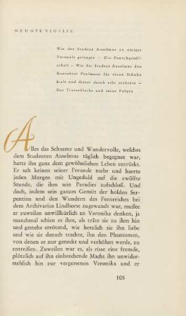 Neunte Vigilie Wie der Student Anselmus zu einiger Vernunft gelangte …