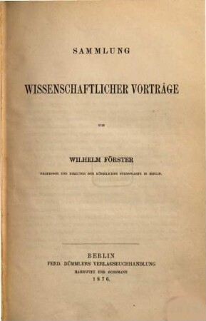 Sammlung wissenschaftlicher Vorträge, [1]