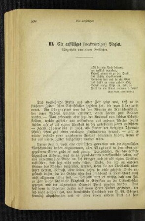 ¬Ein¬ auffälliges (merkwürdiges) Plagiat