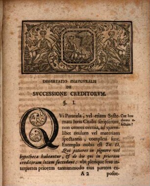 Dissertationem inauguralem de successione creditorum