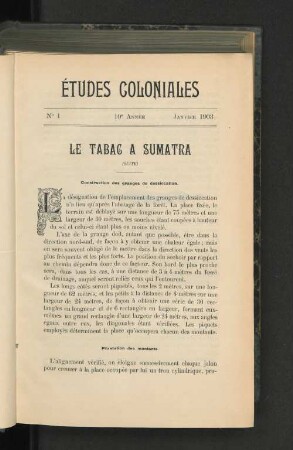 Le Tabac A Sumatra.