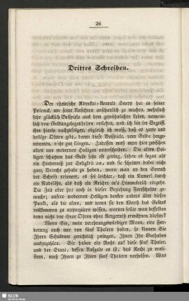 Drittes Schreiben