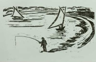 Zwei Segler und Angler