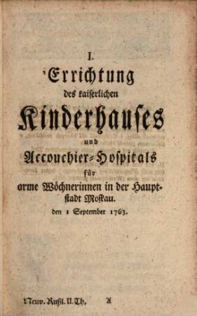 Neuverändertes Rußland oder Leben Catharinae der Zweyten Kayserinn von Rußland : aus authentischen Nachrichten beschrieben, 2