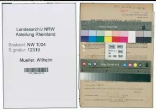 Entnazifizierung Wilhelm Mueller , geb. 09.08.1901 (Postschaffner)