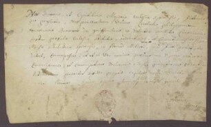 Testimonium emancipationis des Karl Philipp Greiffenclau von Vollrads.