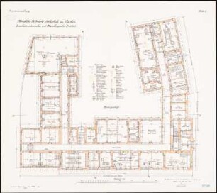 Eisenhüttenmännisches und metallurgisches Institut der Technischen Hochschule, Aachen: Grundriss Untergeschoss 1:100