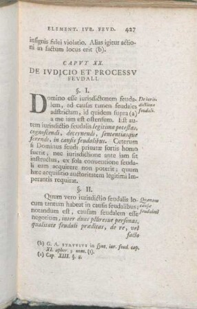 Capvt XX. De Ivdicio Et Processv Fevdali.