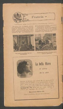 Francia : Conferencia sobre telefotografía. - Manifestación católica