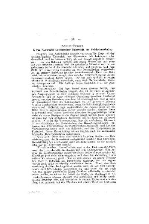 Lateinischer Unterricht in Gelehrtenschulen