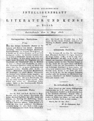 1805-05-04 : 21. Stück