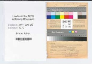 Entnazifizierung Albert Braun, geb. 03.07.1892 (Beamter)
