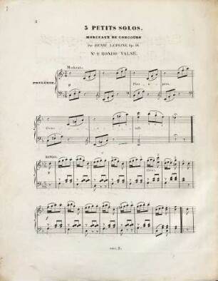 3 petits solos pour le piano : morceaux de concours ; pour les petites mains ; à l'usage des pensionnats de jeunes demoiselles ; op. 48, 3. Polonaise