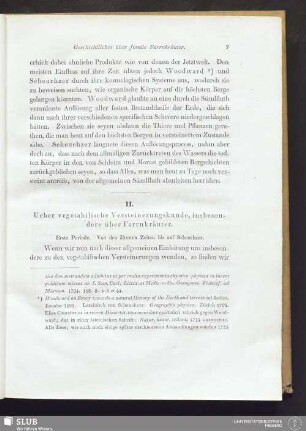 II. Ueber vegetabilische Versteinerungskunde, insbesondere über Farrnkräuter