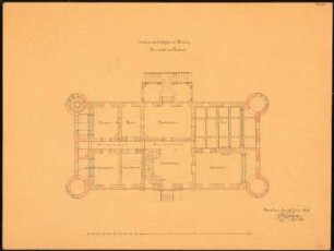 Herrenhaus, Gorzütz Umbau: Grundriss Erdgeschoss 1:100