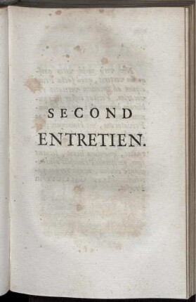 Second Entretien.