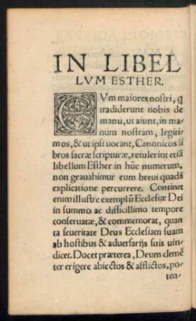 In Libellum Esther.